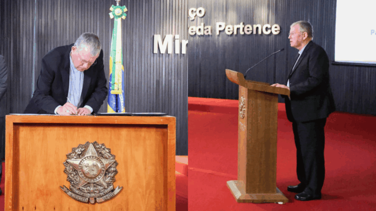 Presidente da CNBB assina Pacto “Paz e Tolerância nas Eleições”; Cardeal durante discurso  diante de autoridades do poder público, representantes da sociedade civil e líderes religiosos.